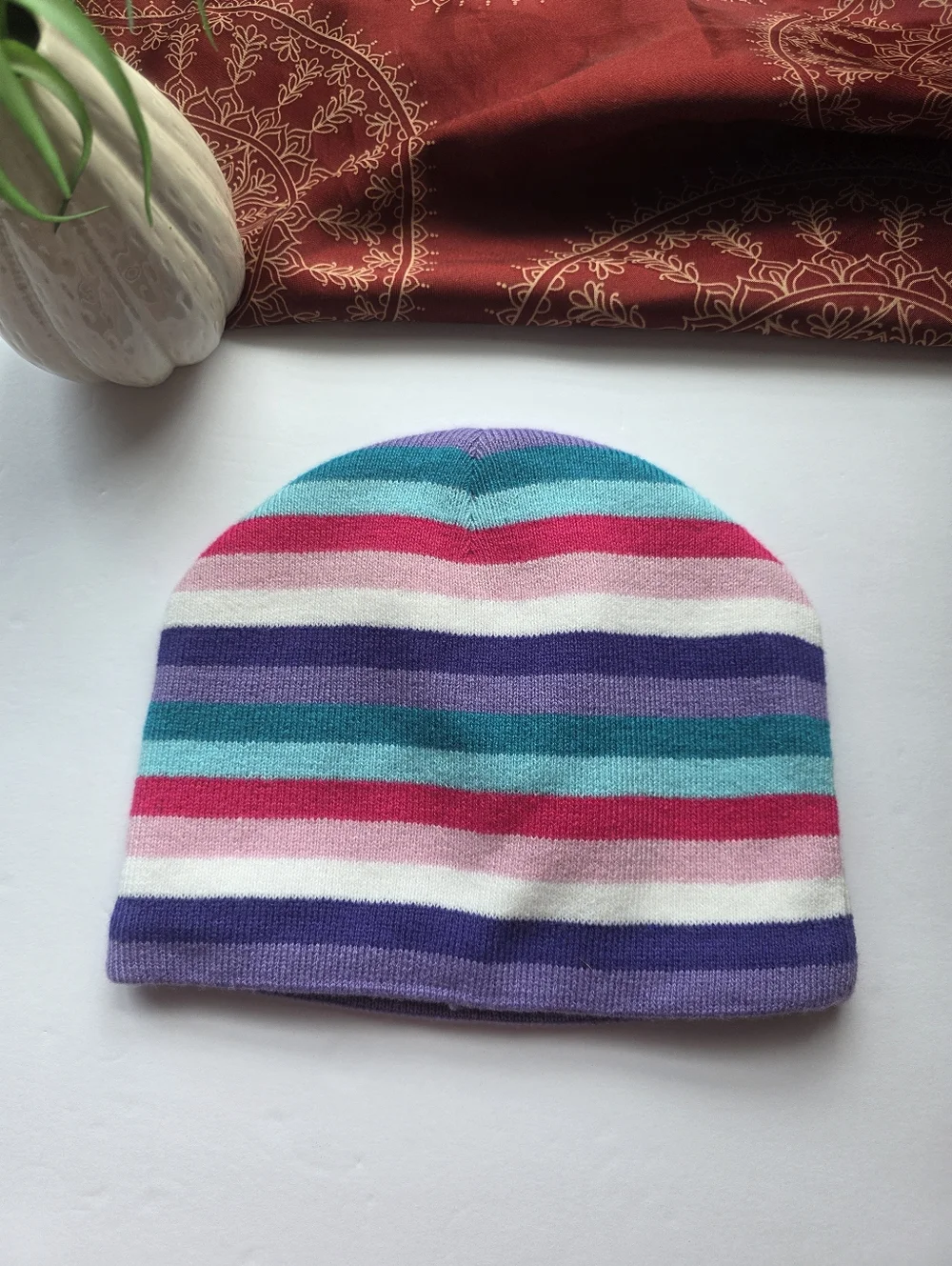 Carhartt Striped Hat Child Size Purple Teal